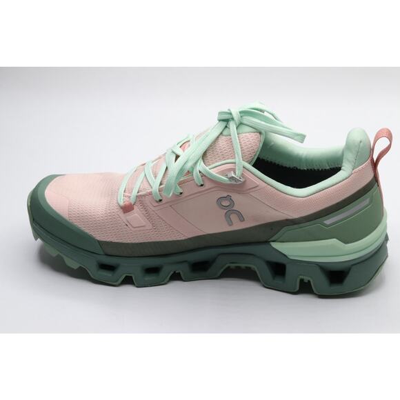 On Women's Cloudwander Waterproof Sneakers, Doe | Ivy, Pink, Green, 10 Med.. - Picture 3 of 5